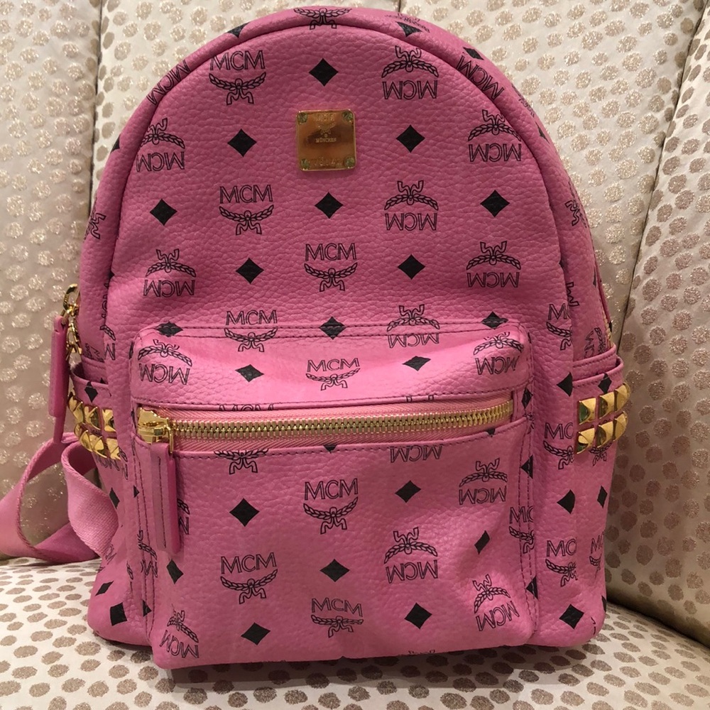 REAlL AUTHENTIC MCM pink backpack